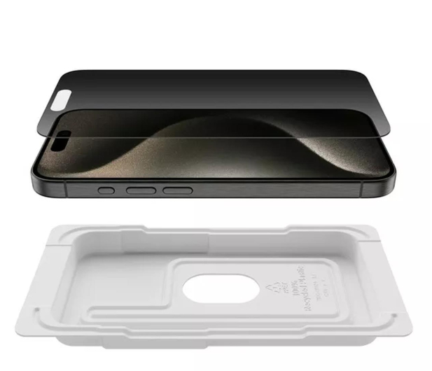 BELKIN Szkło ochronne ScreenForce Invisiglass Privacy iPhone 16 pro OVA169hq - 1287243 - zdjęcie 2